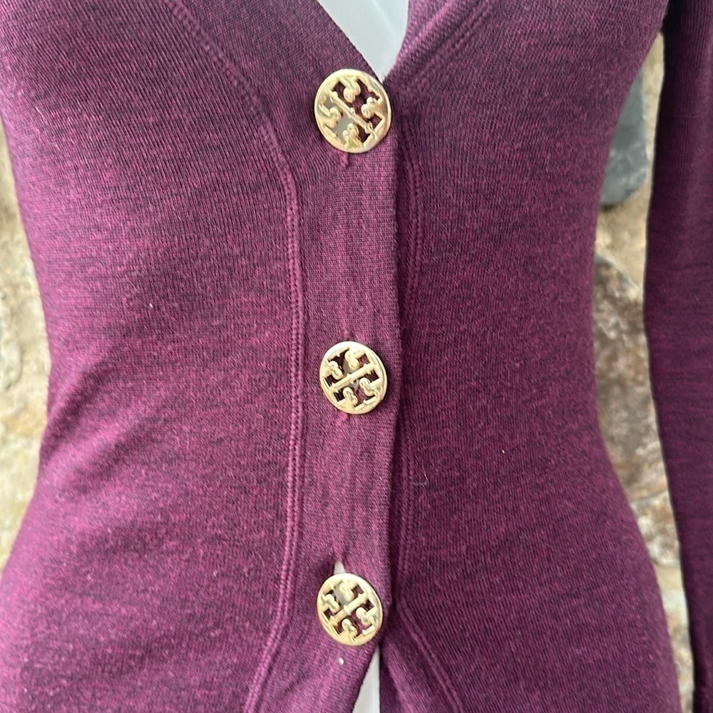 Tory Burch Simone Button-Front Wool Cardigan In P… - image 4